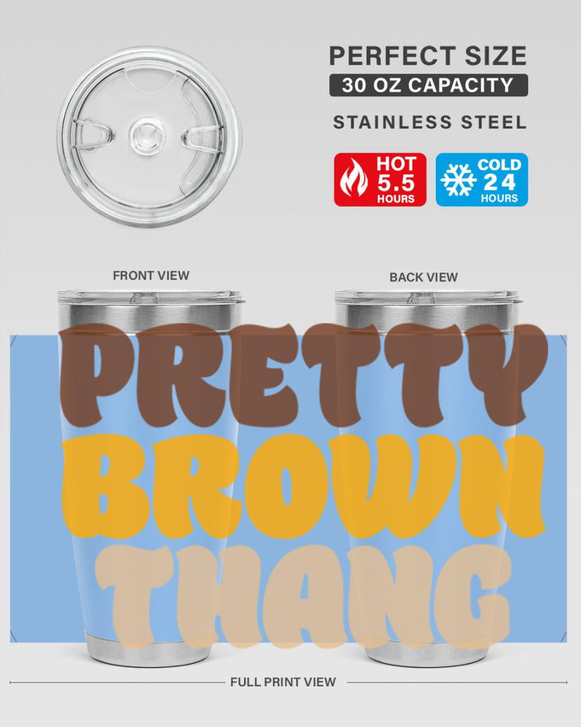 pretty  brown thang 52#- black words phrases- Cotton Tank