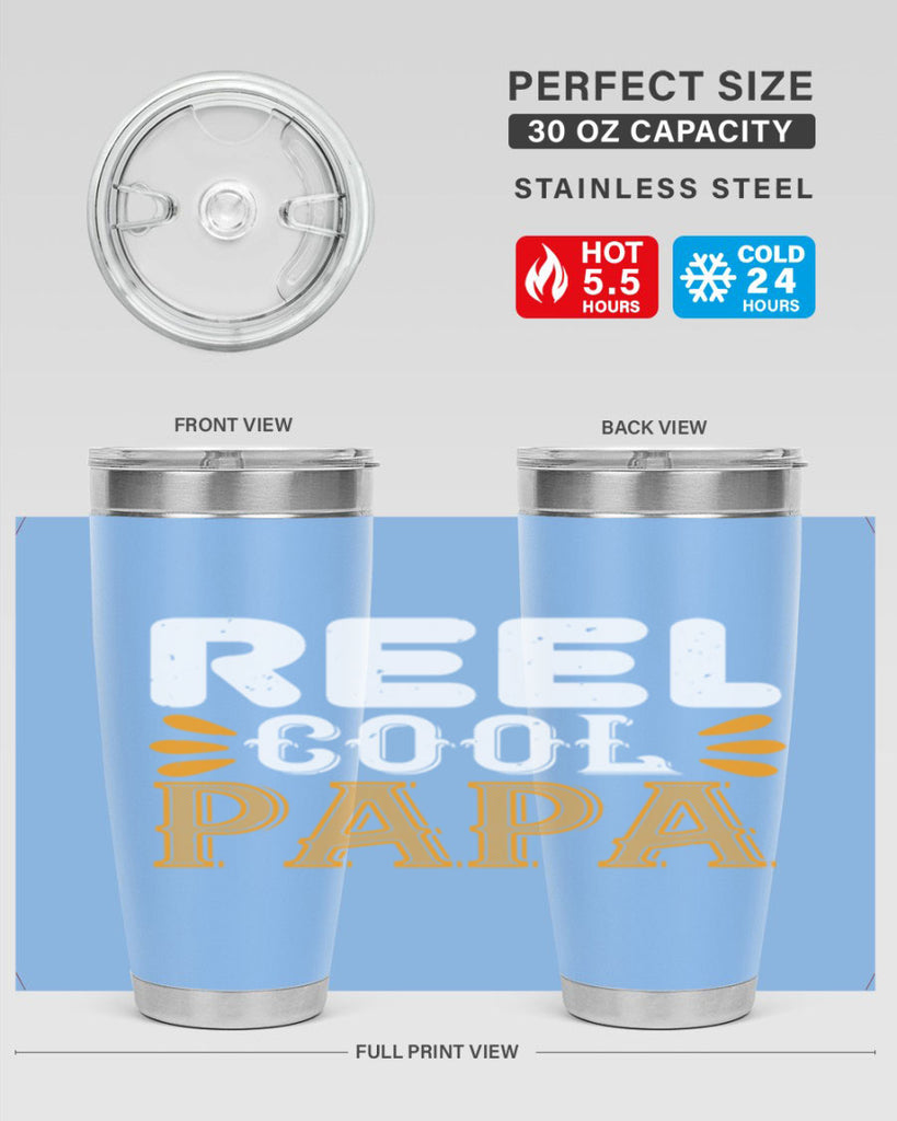 reel cool papa 12#- grandpa - papa- Tumbler