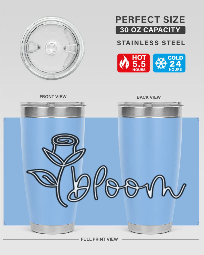 rosebud bloom outline399#- spring- Tumbler
