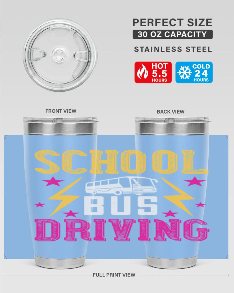 school bus driving Style 17#- bus driver- tumbler