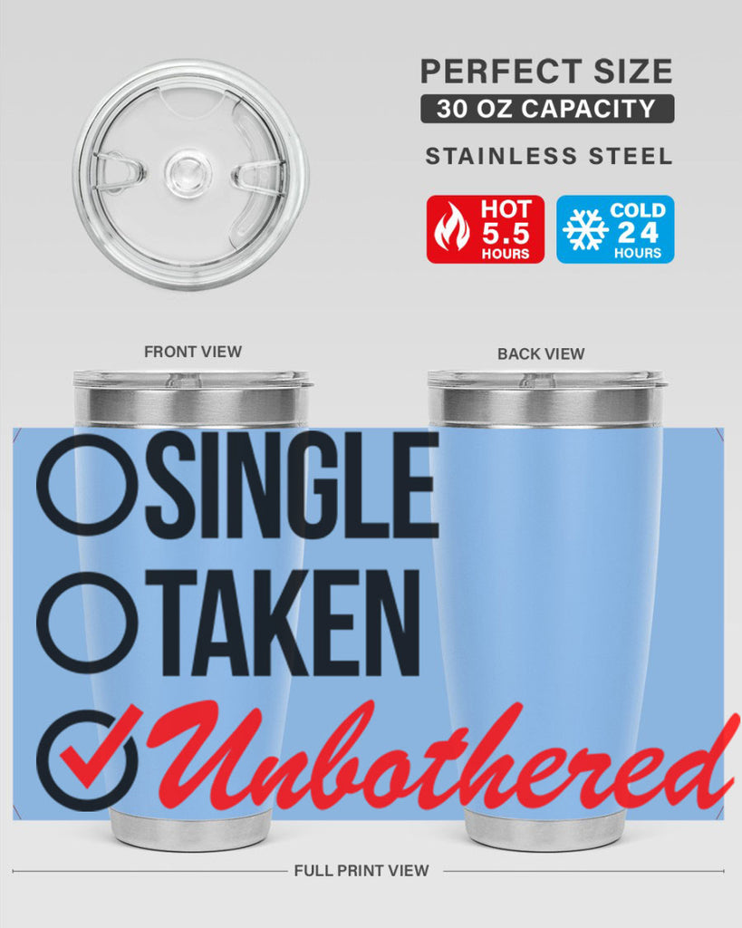 single taken unbothered 35#- black words phrases- Cotton Tank