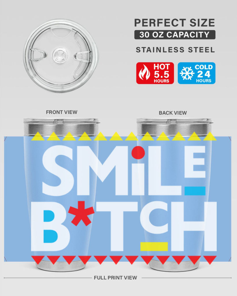 smile bitch 30#- black words phrases- Cotton Tank