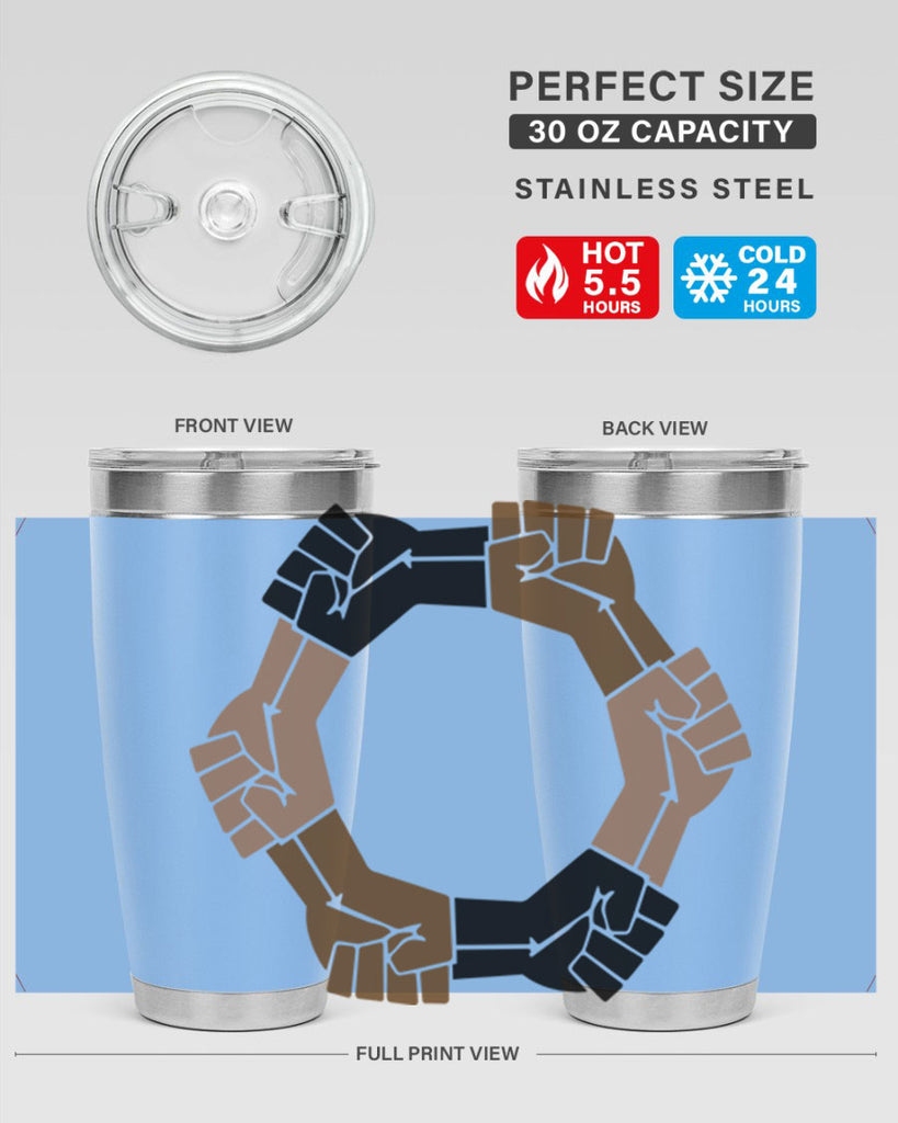 united black power fists 13#- black words phrases- Cotton Tank