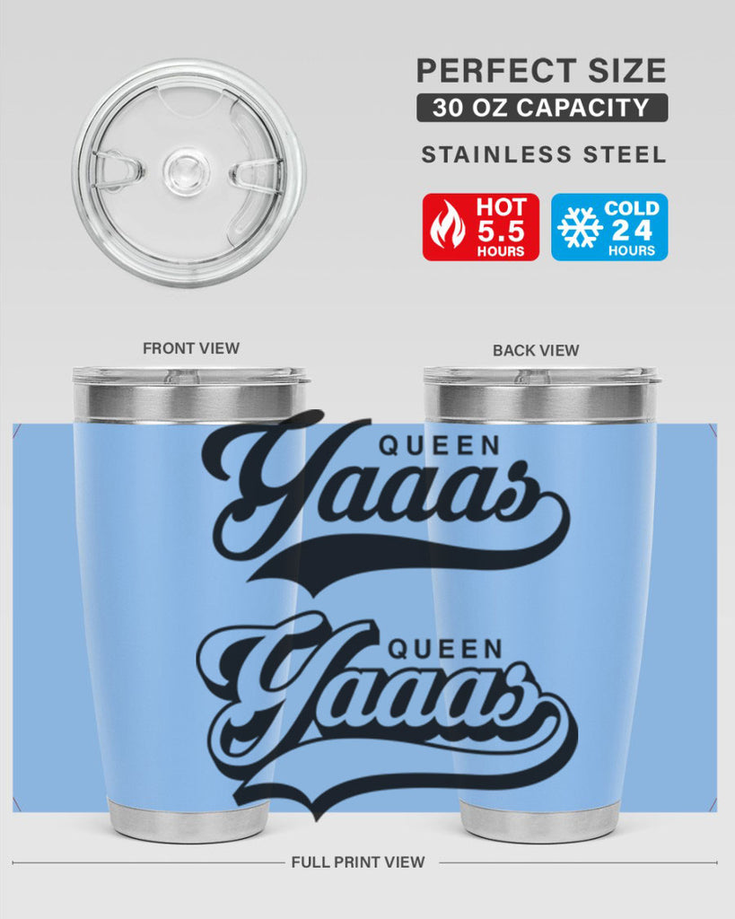 yaaas queen script 6#- black words phrases- Cotton Tank