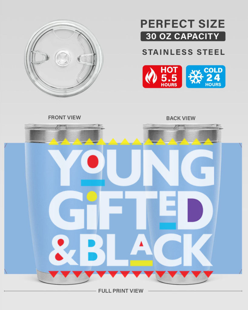 young gifted and black 2#- black words phrases- Cotton Tank