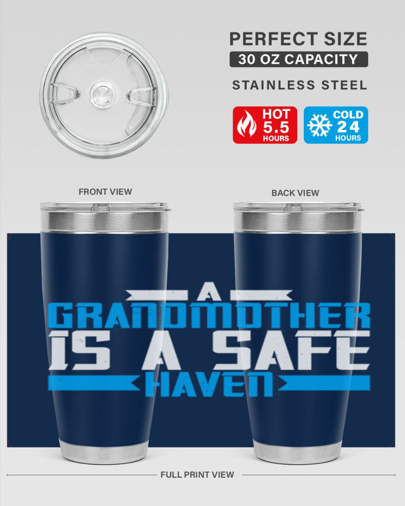 A Grandmother is a safe haven 42#- grandma - nana- Tumbler