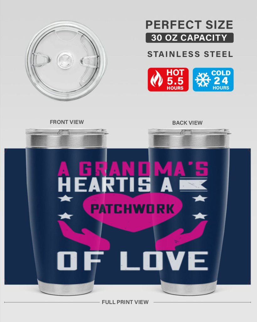A grandma’s heart is a patchwork of love 86#- grandma - nana- Tumbler