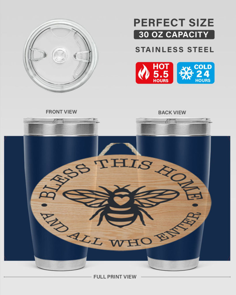 Bless this Home Bee Mockup58#- spring- Tumbler