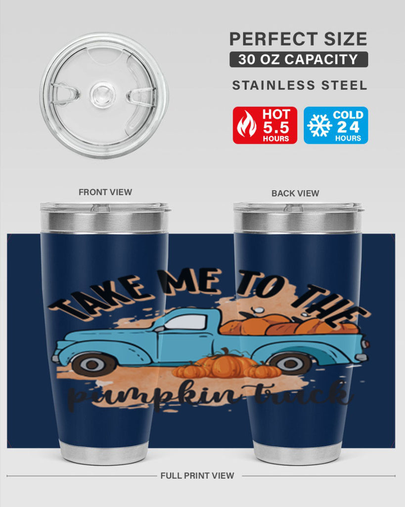Fall Pumpkin Truck 128#- fall- Tumbler