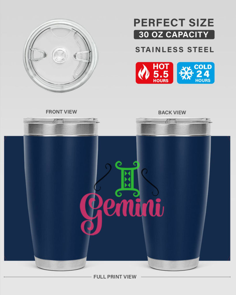 Gemini 224#- zodiac- Tumbler