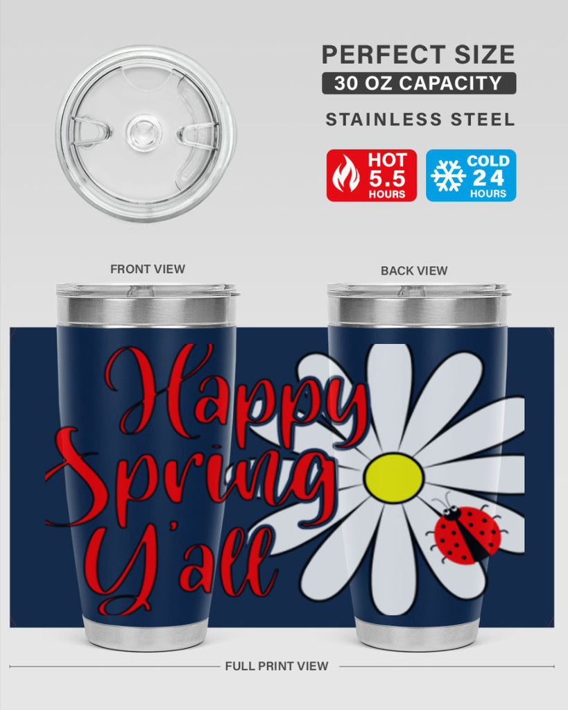 Happy Spring Y'all 161#- spring- Tumbler