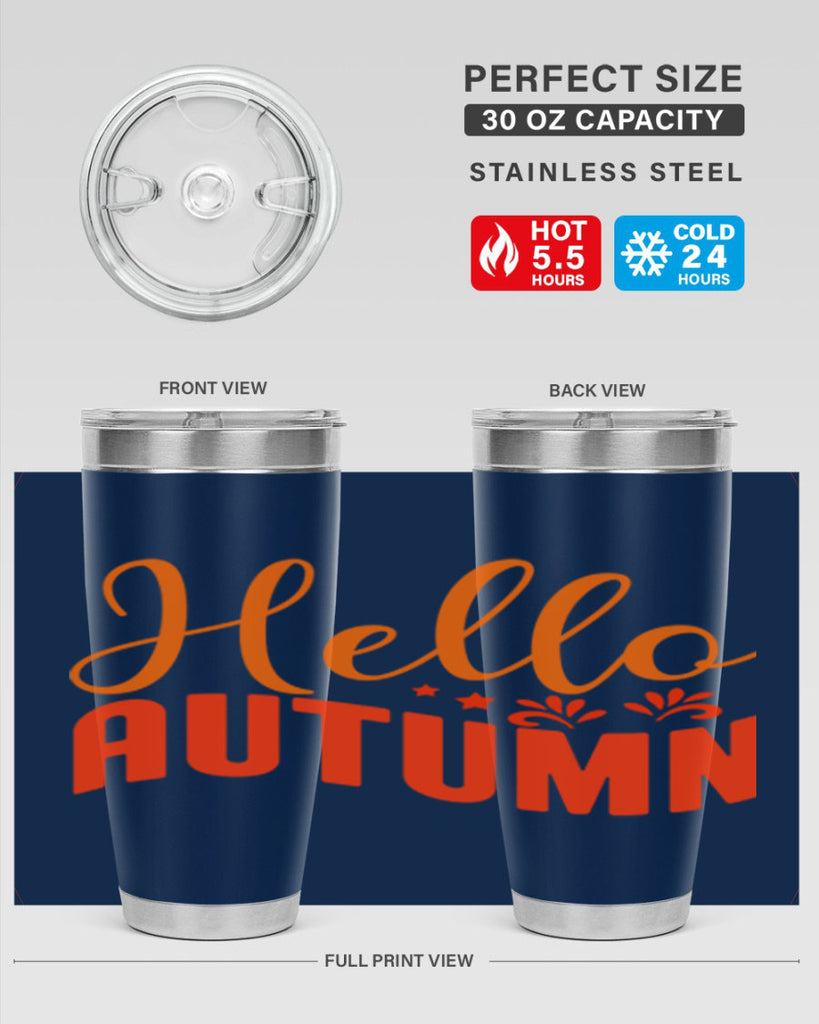 Hello Autumn Design 268#- fall- Tumbler