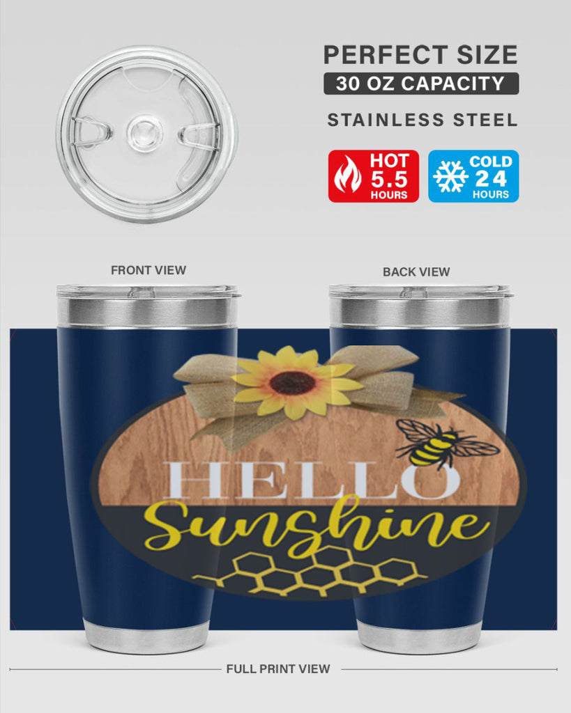 Hello Sunshine and bee Mockup215#- spring- Tumbler