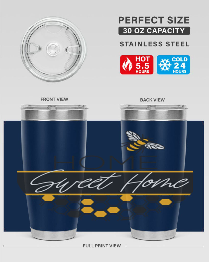 Home Sweet Home Bee and hive pattern243#- spring- Tumbler