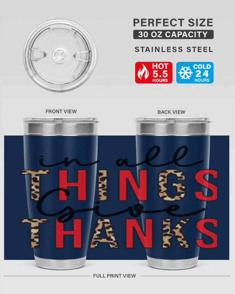 In all things give thanks 352#- fall- Tumbler