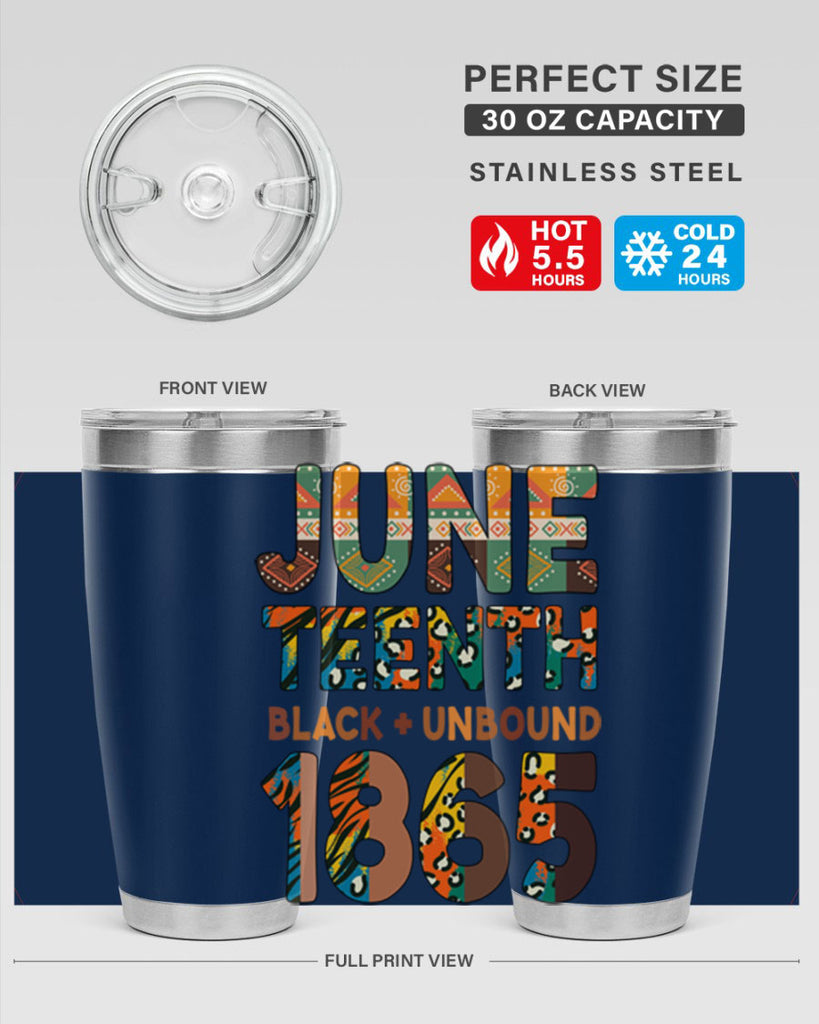 Juneteenth Black Unbound 1865 Png 33#- Juneteenth- tumbler