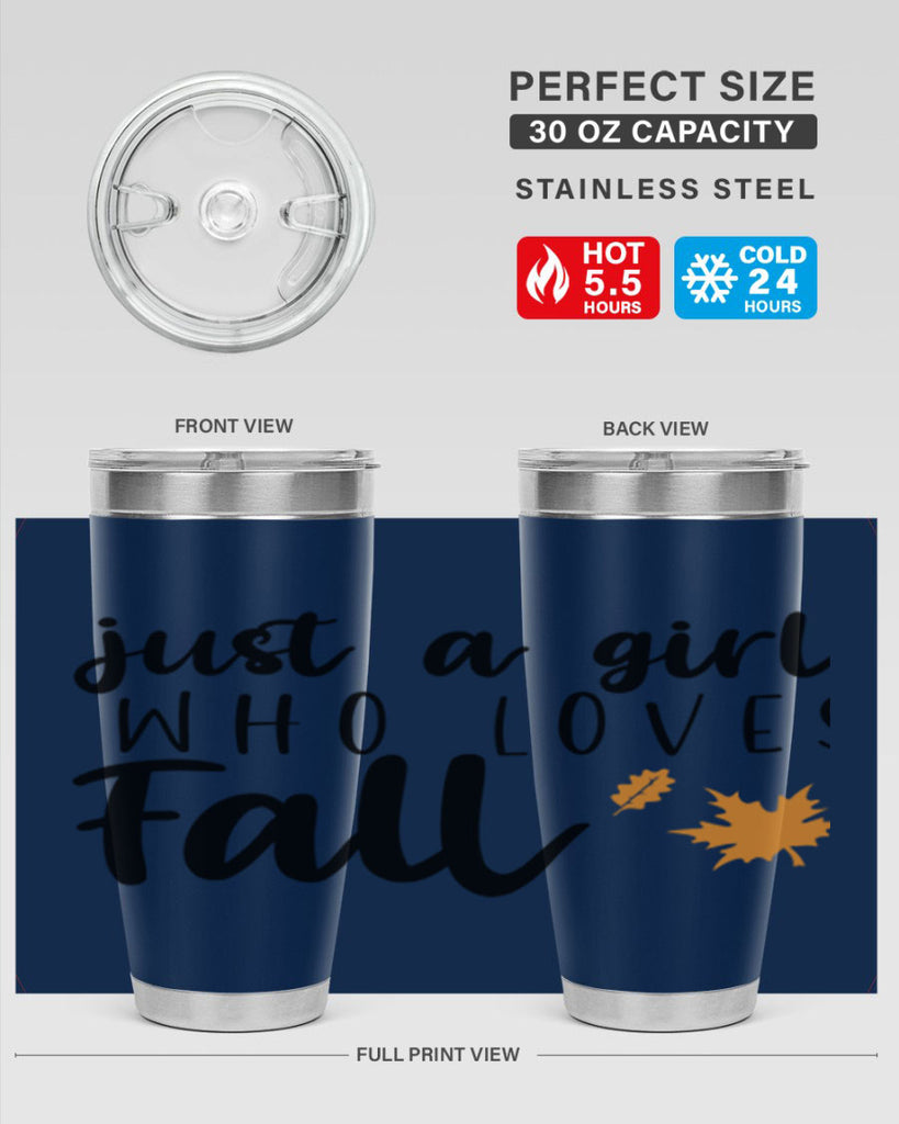 Just A Girl Who Loves Fall 380#- fall- Tumbler