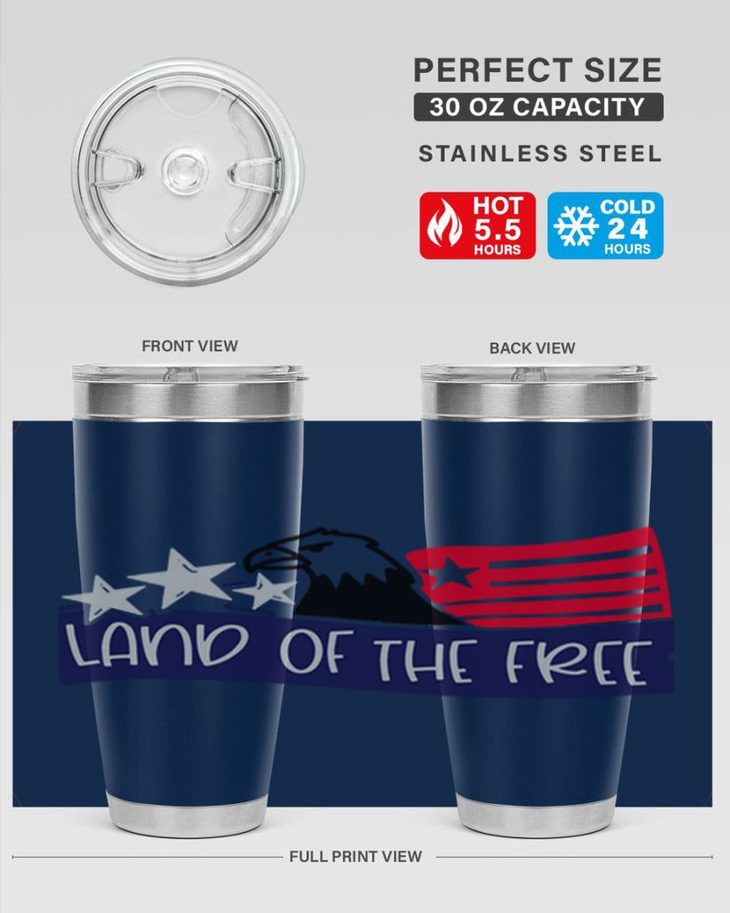 Land Of The Free Style 157#- Fourt Of July- Tumbler