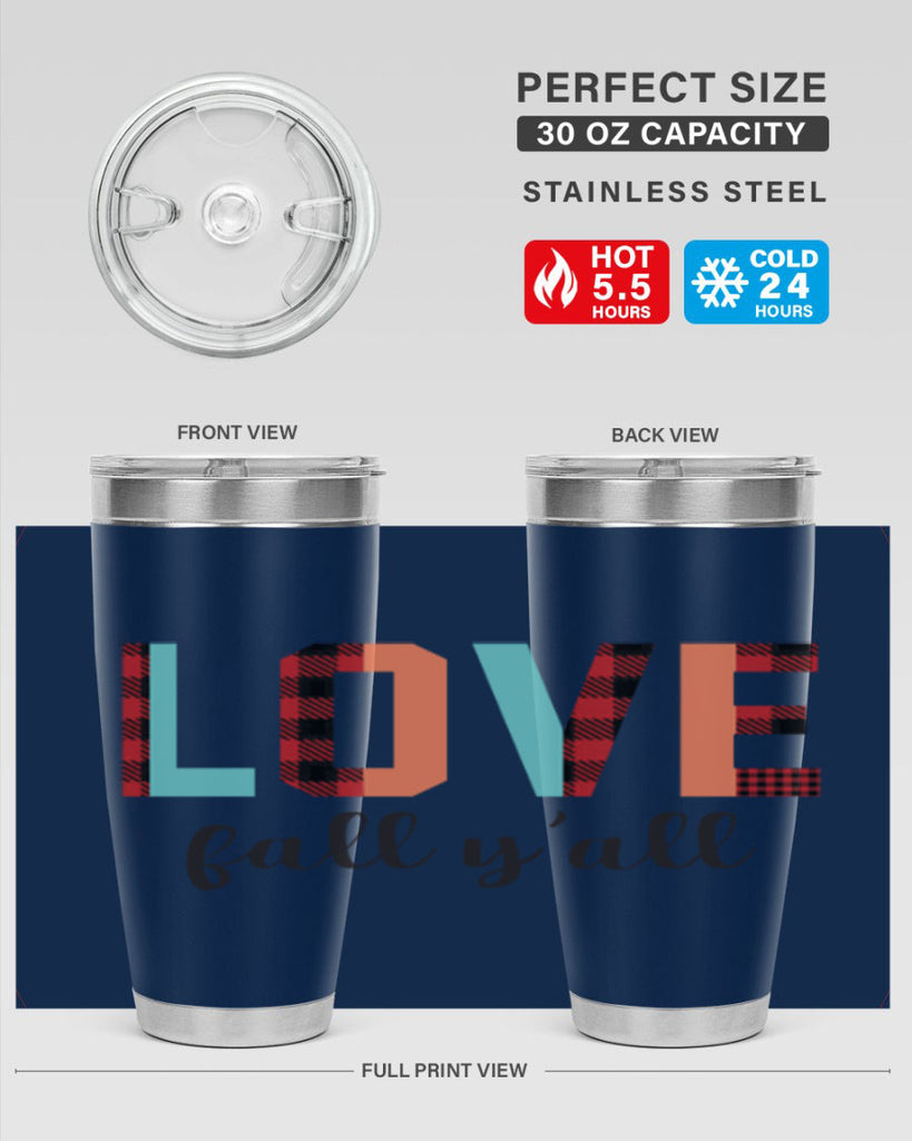 Love fall yall 411#- fall- Tumbler