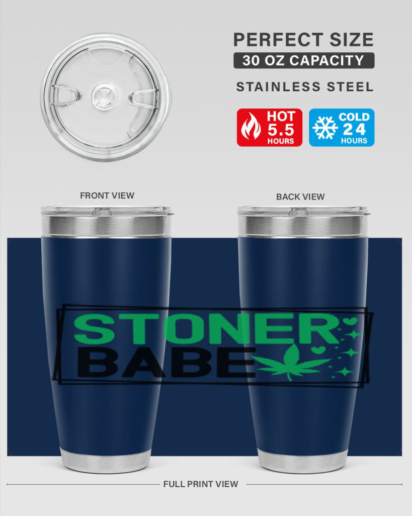 Stoner Babe 258#- marijuana- Tumbler