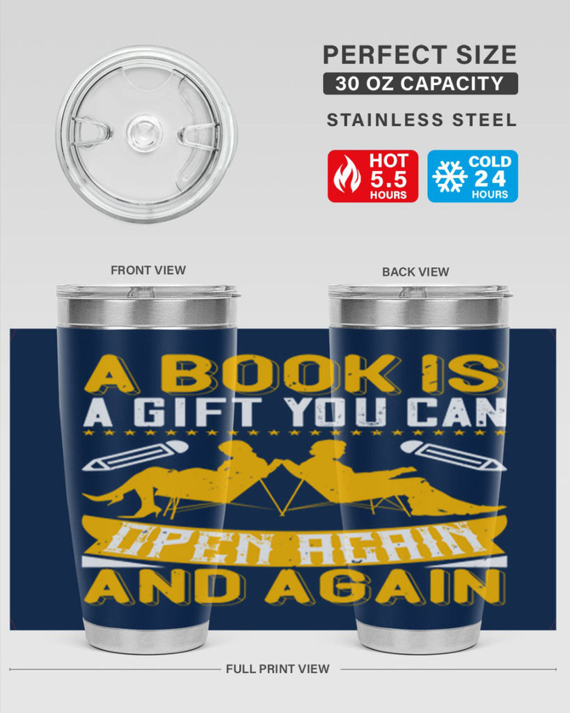 a book is a gift you can open again and again 80#- reading- Tumbler