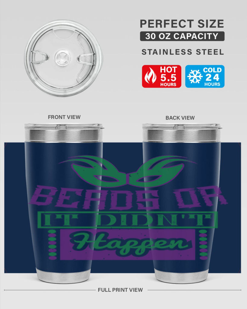 beads or it didnt happen 27#- mardi gras- Tumbler
