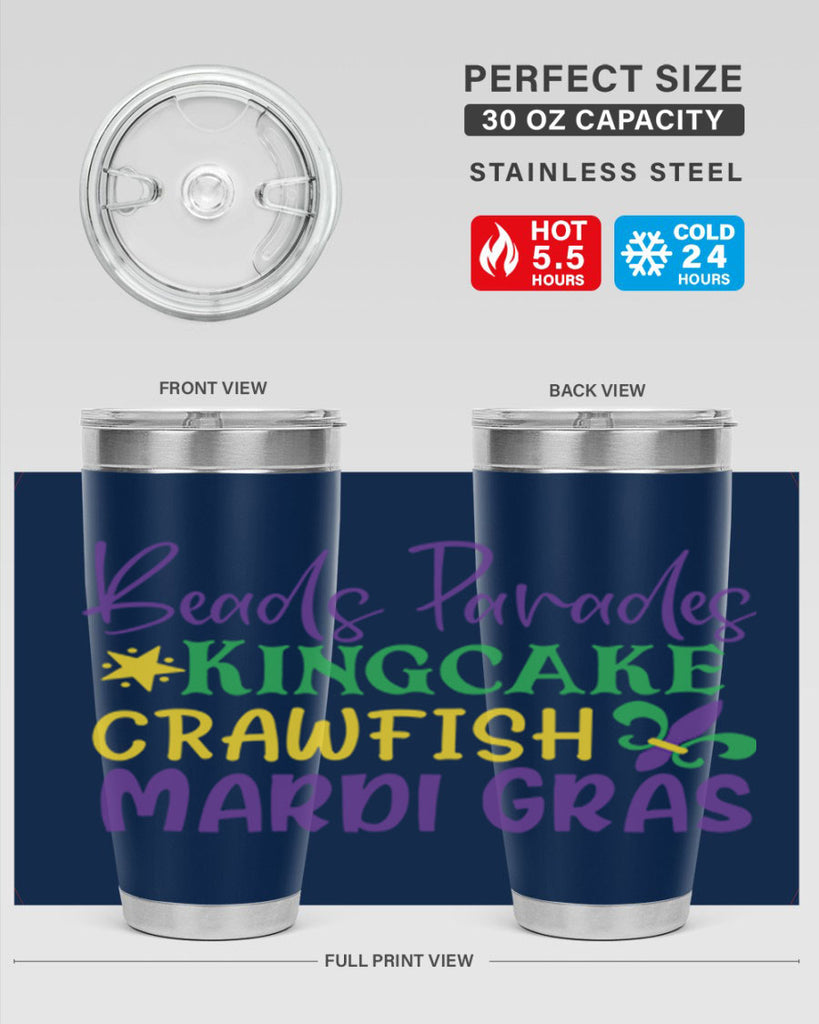 beads parades kingcake crawfish mardi gras 85#- mardi gras- Tumbler