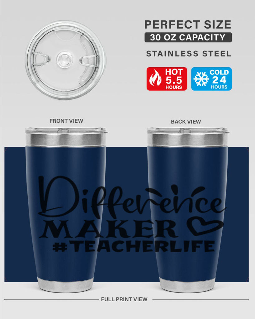 difference maker teacherlife Style 185#- teacher- tumbler