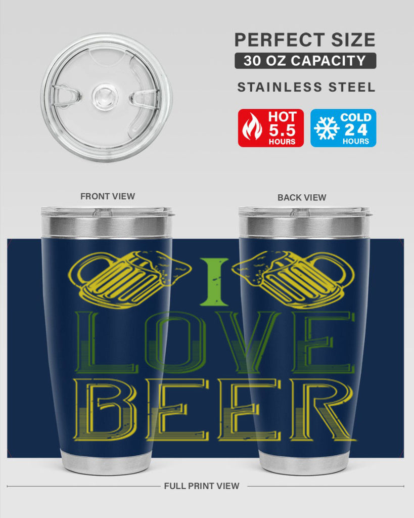 i love beer Style 134#- St Patricks Day- Tumbler