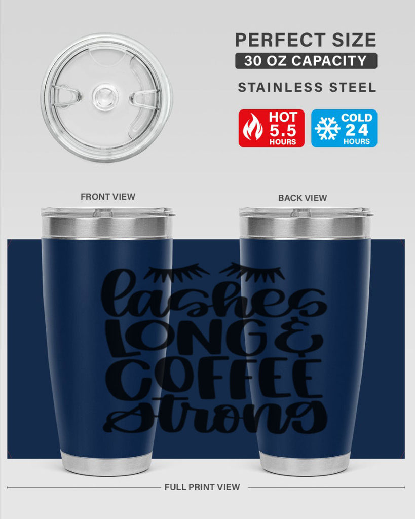 lashes long coffee strong 81#- coffee- Tumbler
