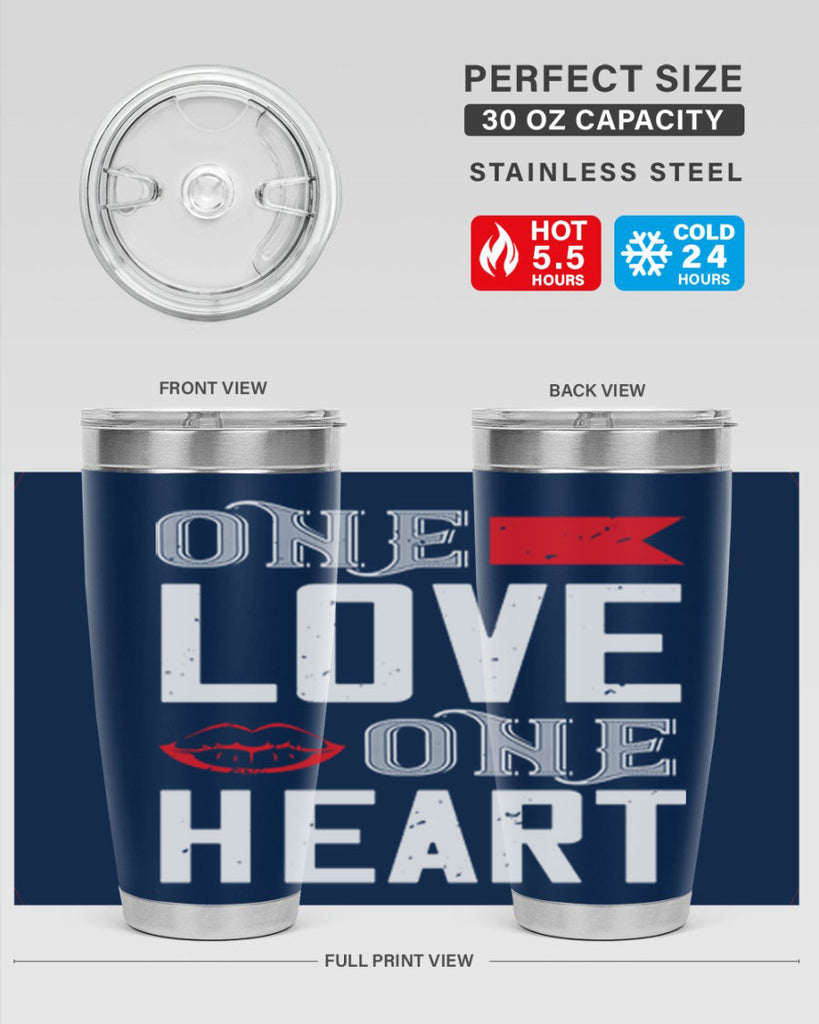 one love one heart 32#- valentines day- Tumbler