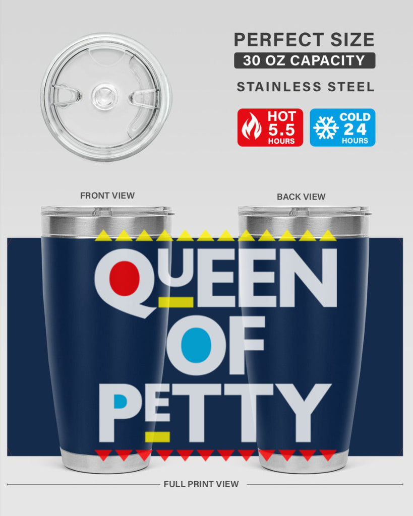 queen ofpetty 48#- black words phrases- Cotton Tank