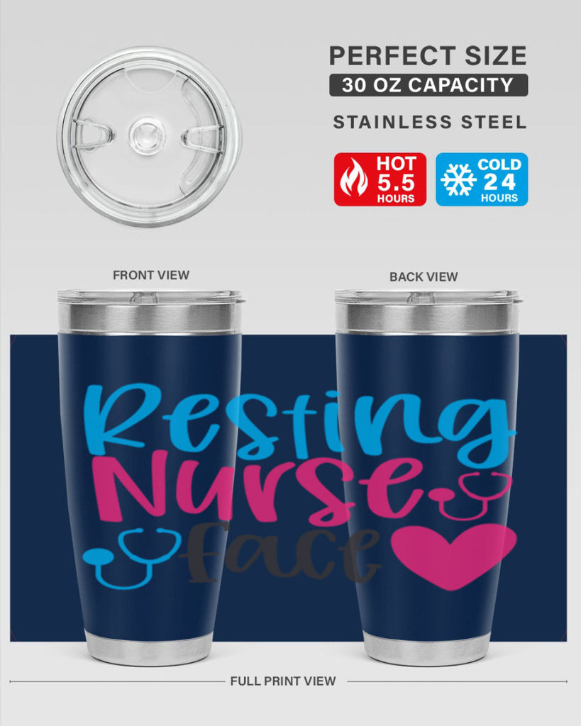 resting nurse face Style 355#- nurse- tumbler