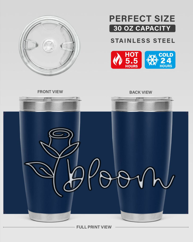 rosebud bloom outline399#- spring- Tumbler