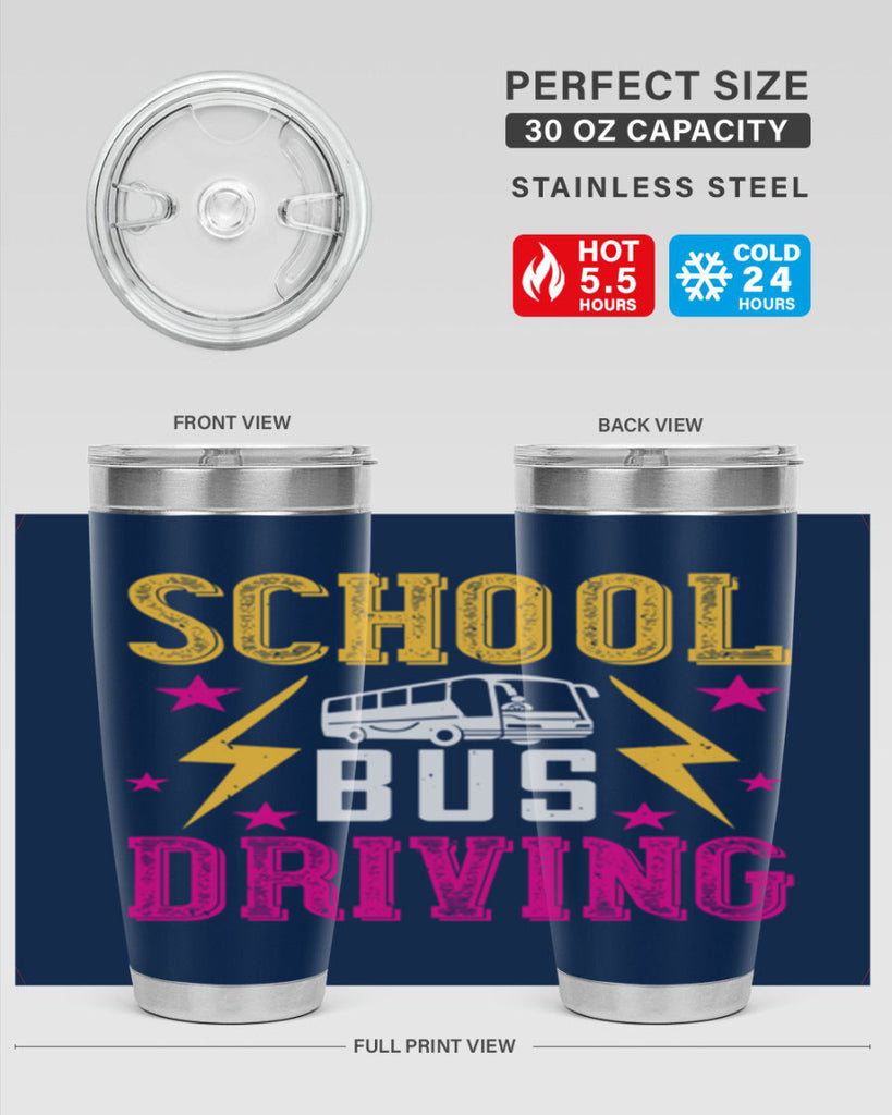 school bus driving Style 17#- bus driver- tumbler