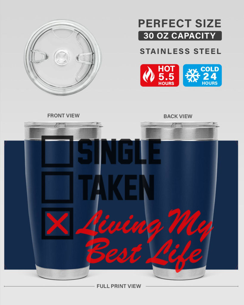 single taken living my best life 34#- black words phrases- Cotton Tank