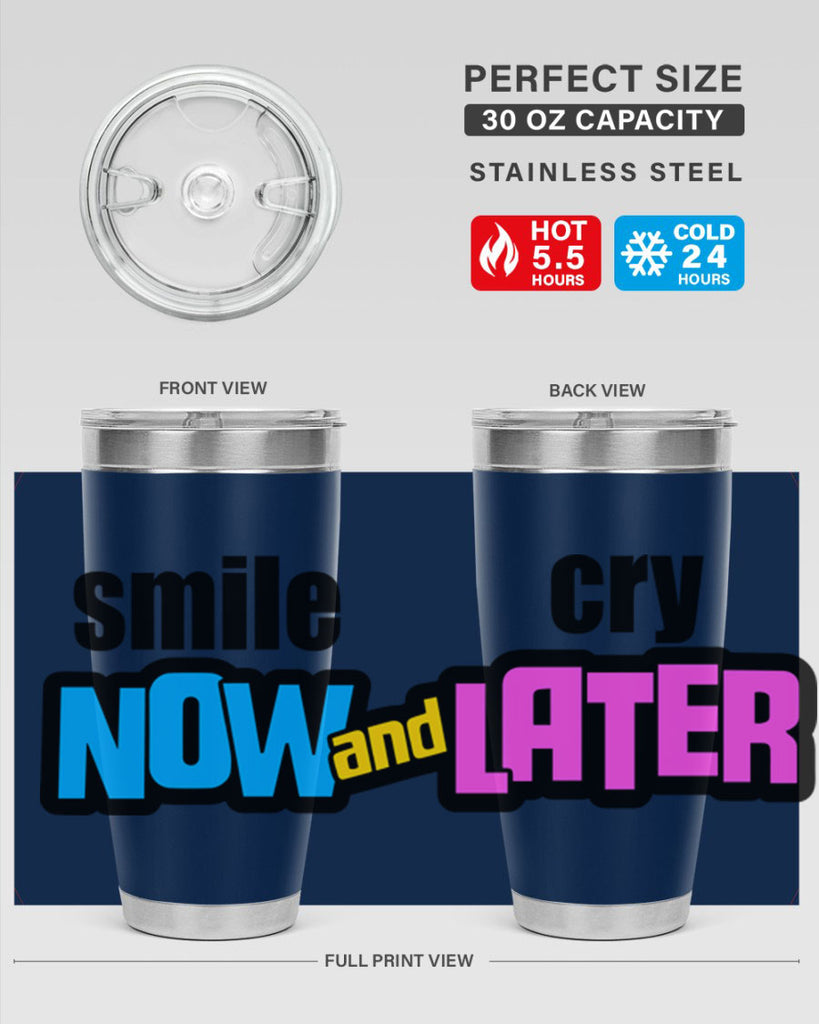 smile now and cry later 31#- black words phrases- Cotton Tank