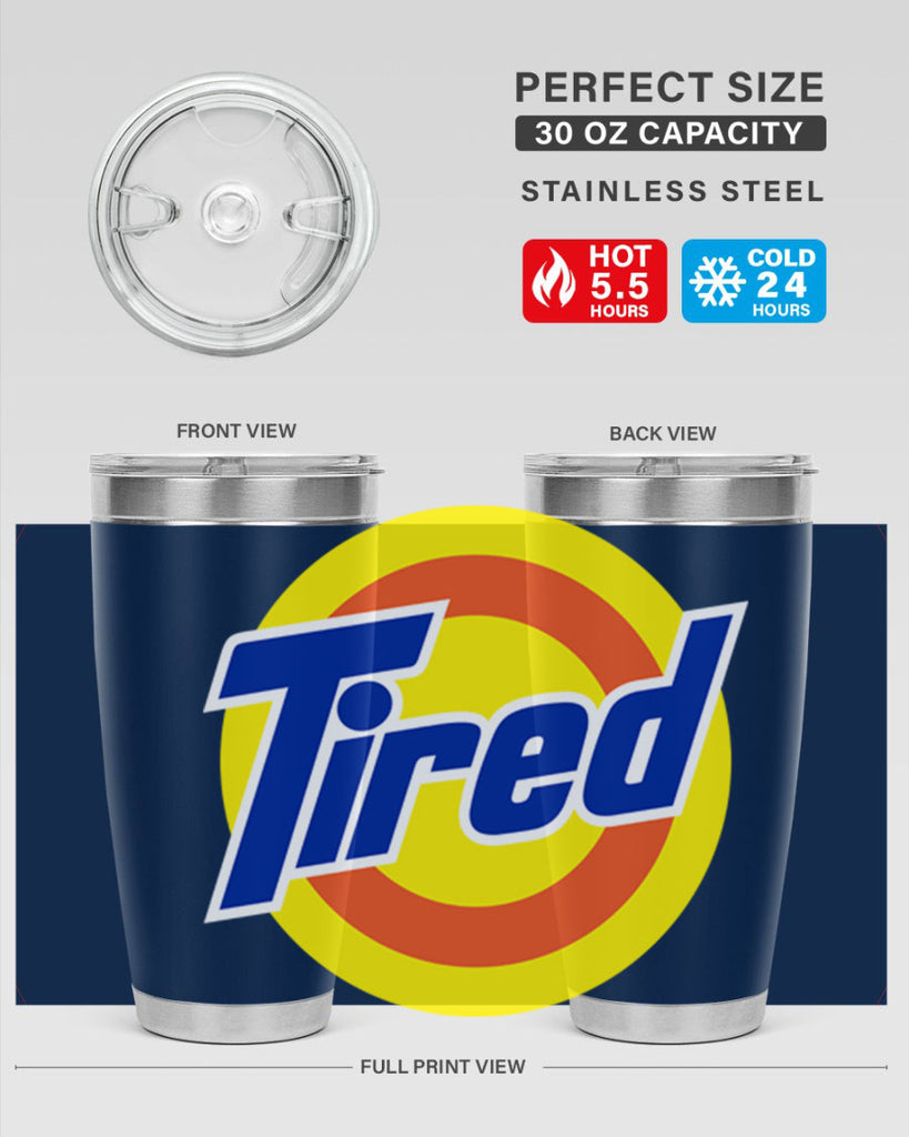 tired 19#- black words phrases- Cotton Tank