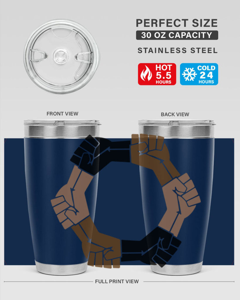 united black power fists 13#- black words phrases- Cotton Tank