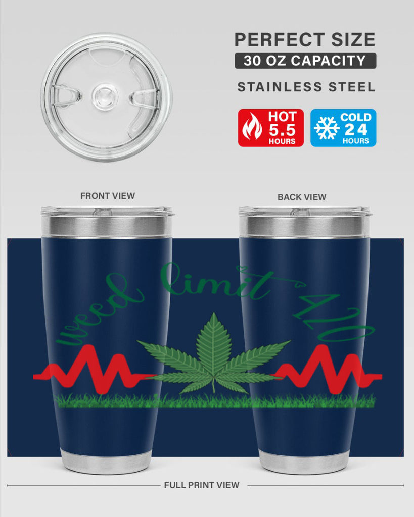 weed limit 420 cannabis hearbeat 291#- marijuana- Tumbler