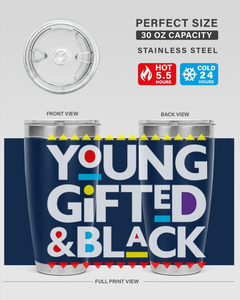 young gifted and black 2#- black words phrases- Cotton Tank