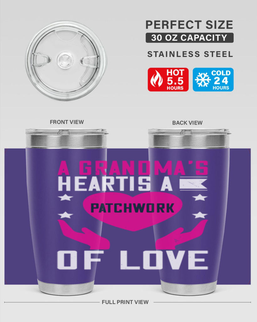 A grandma’s heart is a patchwork of love 86#- grandma - nana- Tumbler