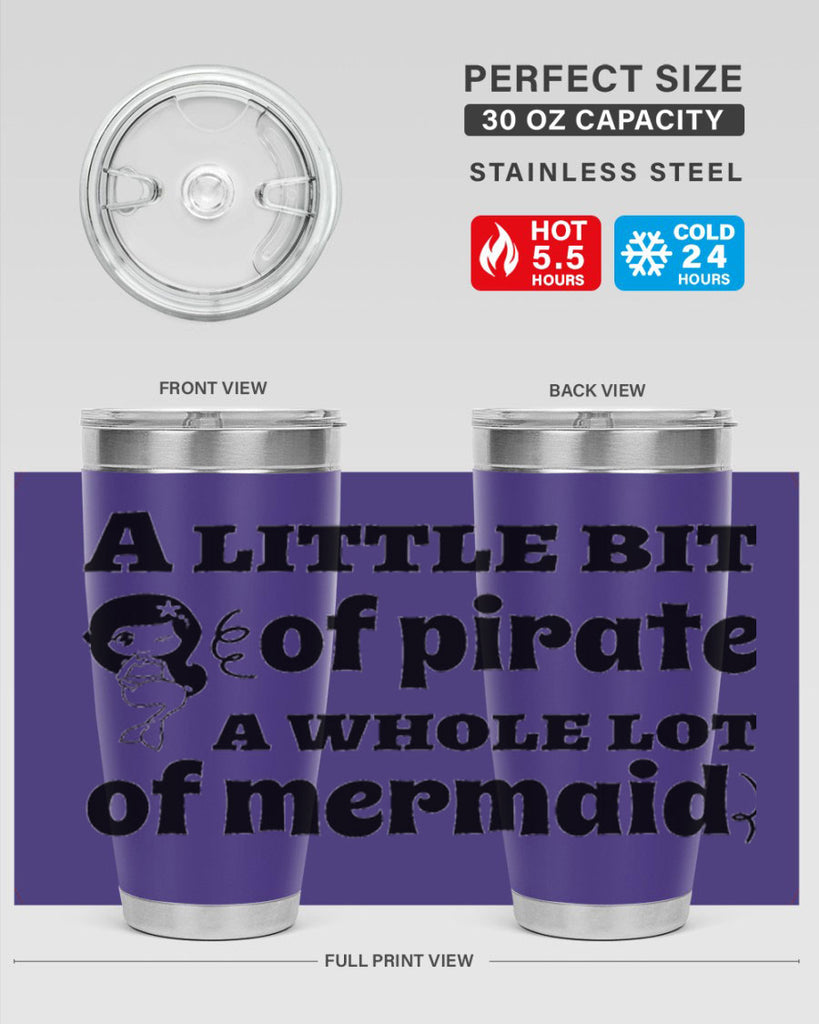 A little bit of pirate 10#- mermaid- Tumbler