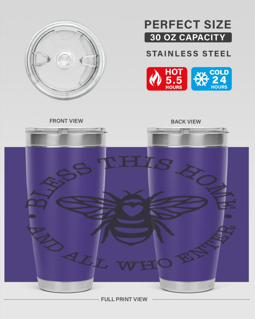 Bless this Home Bee59#- spring- Tumbler