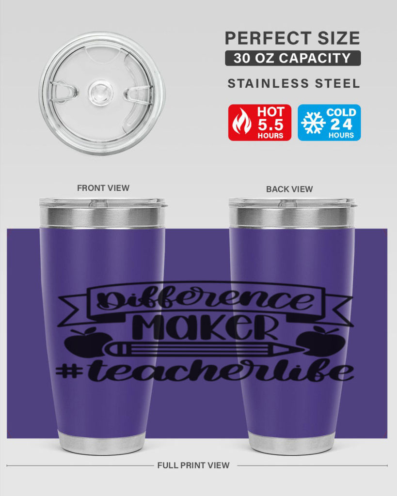 Difference Maker Teacher Life Style 78#- teacher- tumbler