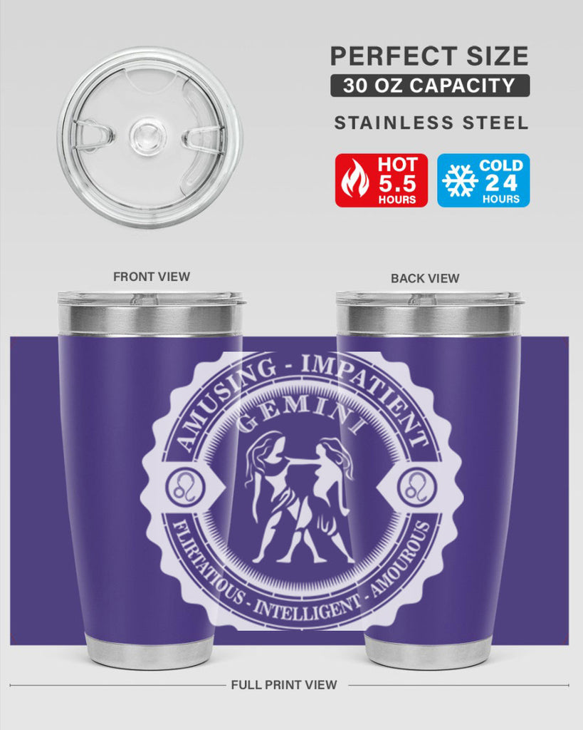 Gemini 12#- zodiac- Tumbler