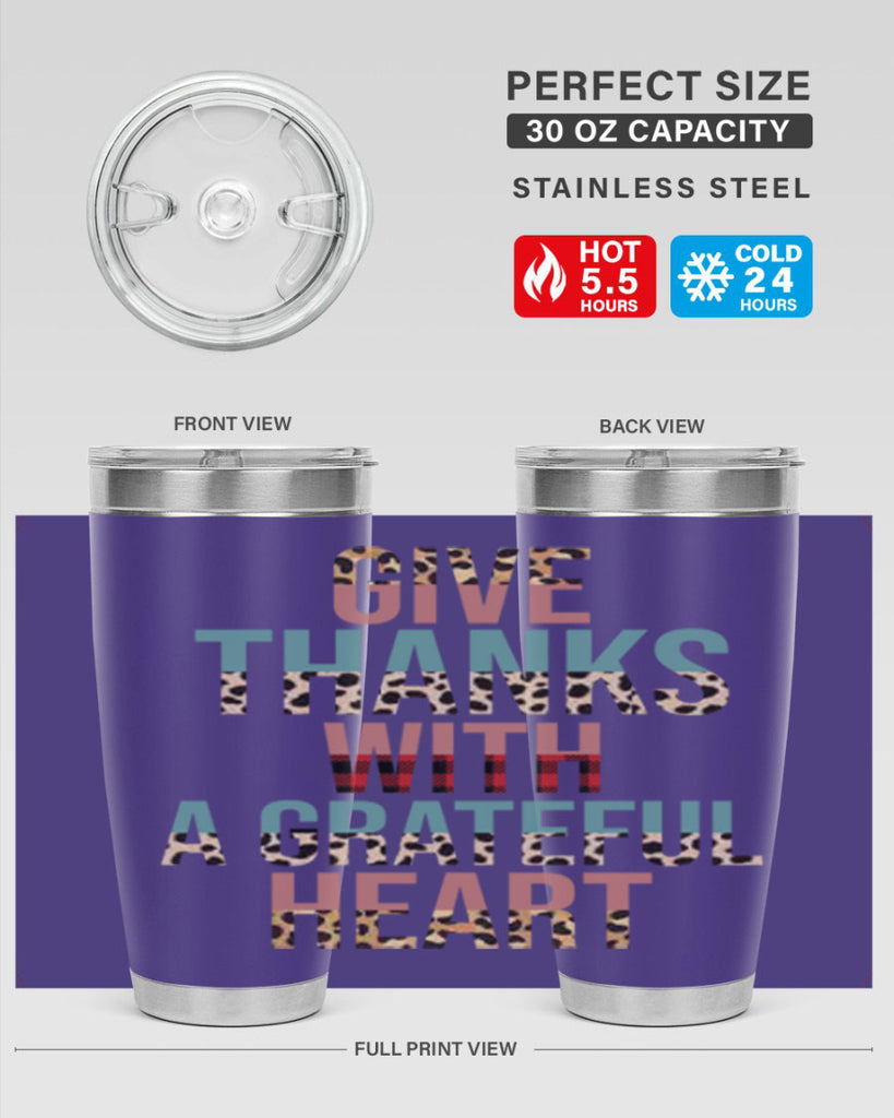 Give thanks with a grateful heart 195#- fall- Tumbler