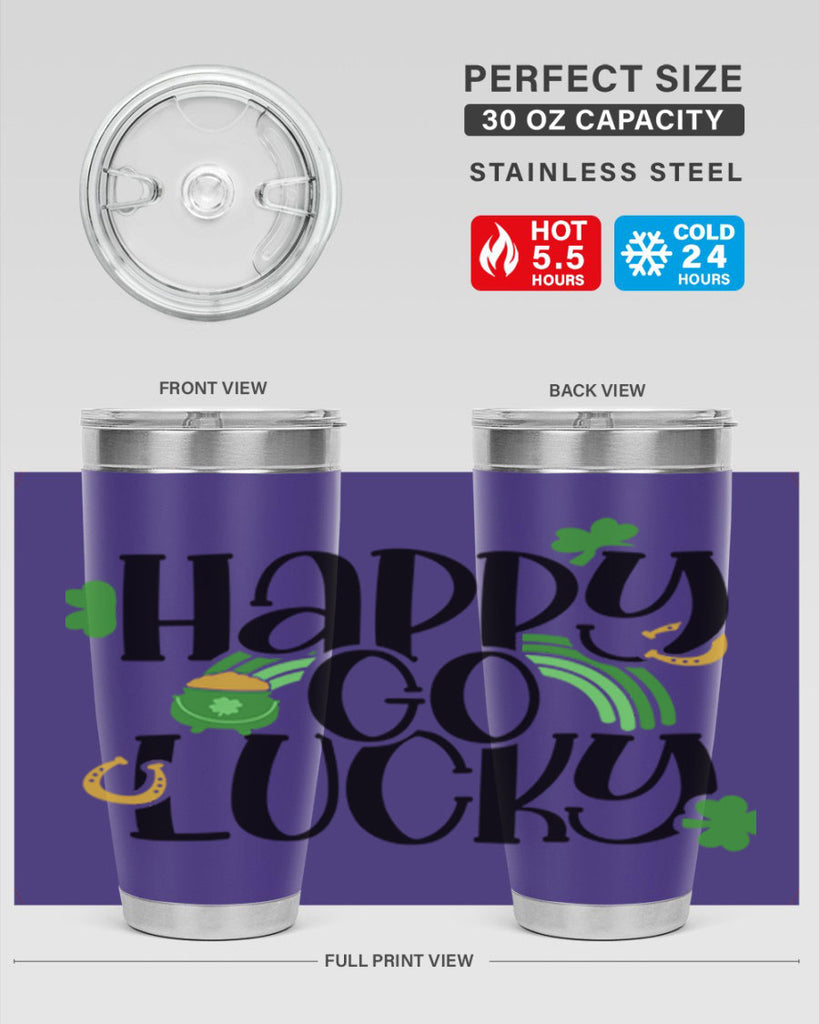 Happy Go Lucky Style 96#- St Patricks Day- Tumbler