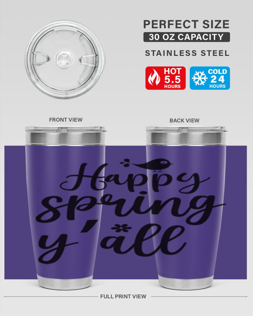 Happy Spring Y'all 167#- spring- Tumbler