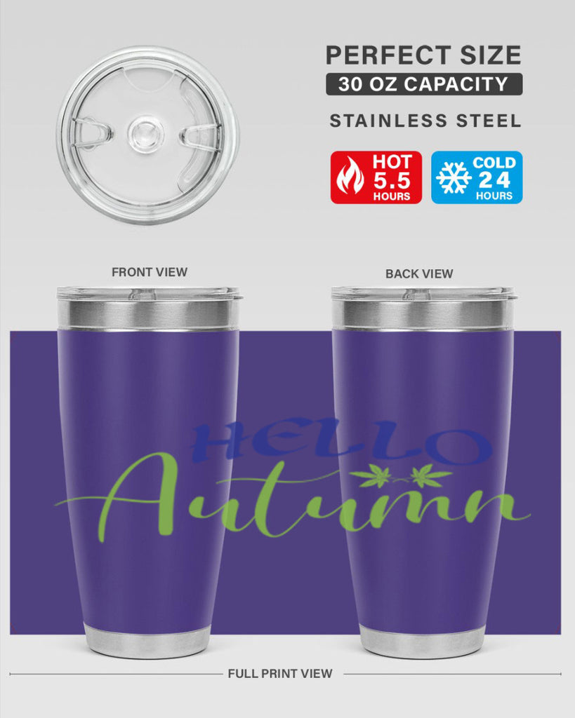 Hello Autumn 271#- fall- Tumbler